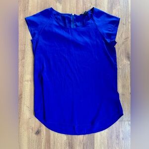 Express Royal Blue Cap Sleeve Blouse